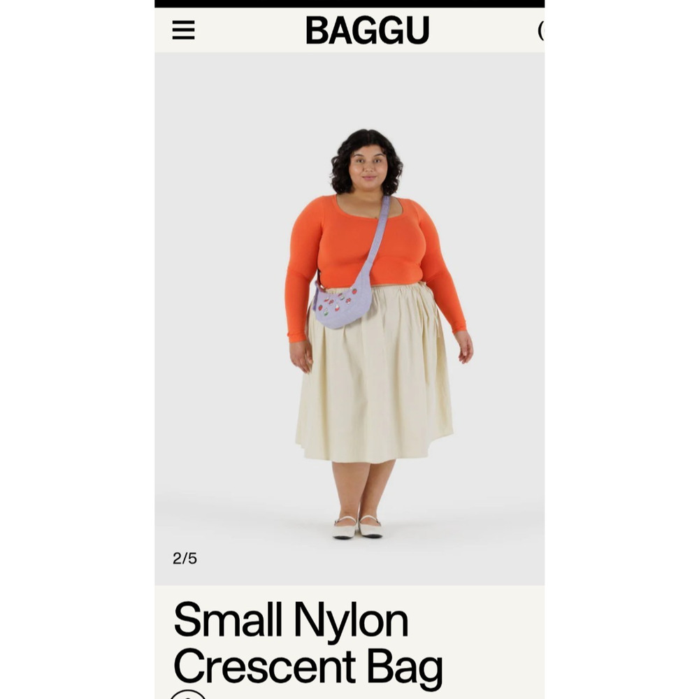 Baggu x Miffy SM Crescent Bag Purple Nylon Crossbody Bunny Print Limited Edition - Picture 2 of 12